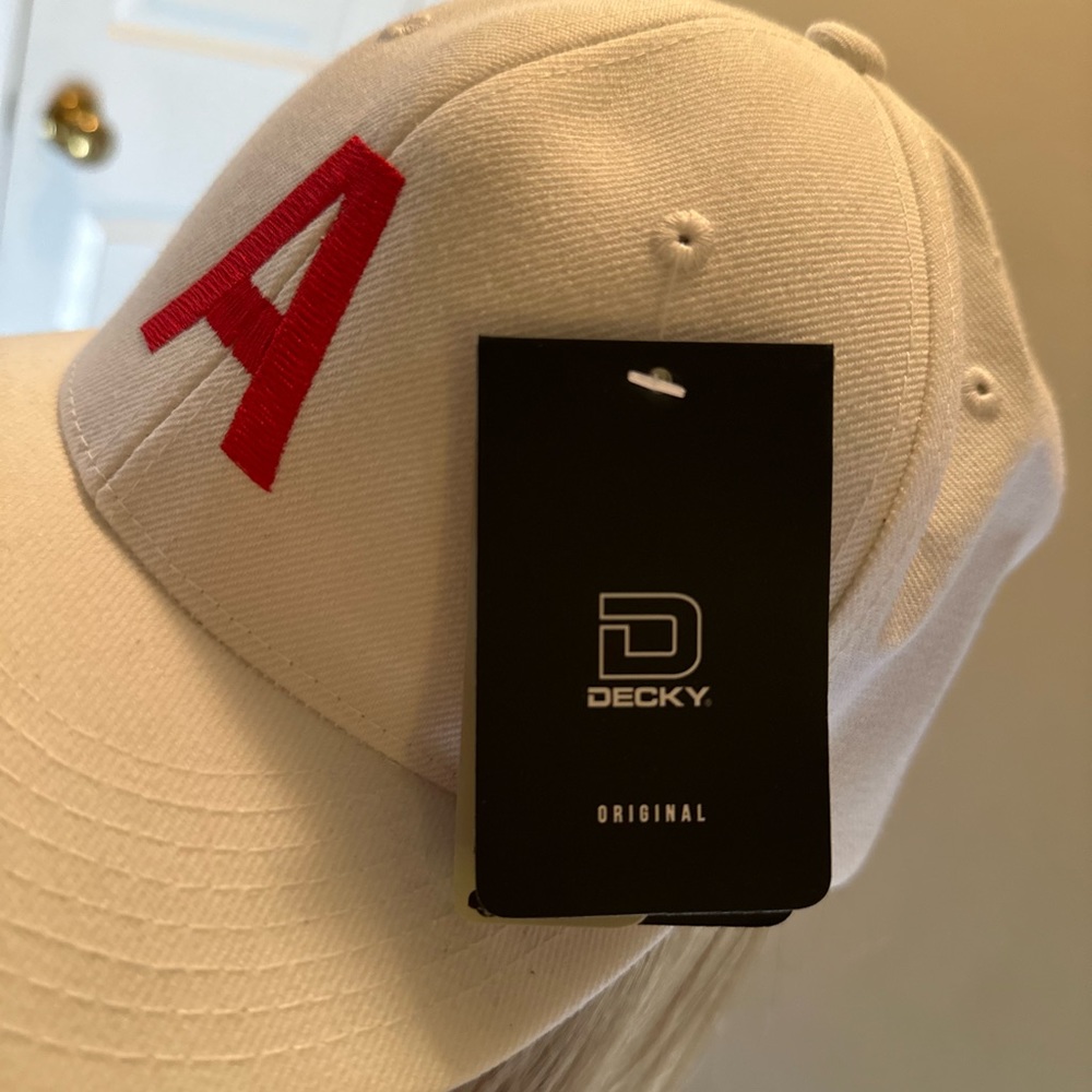 Decky SnapBack Hat with embroidered Red A